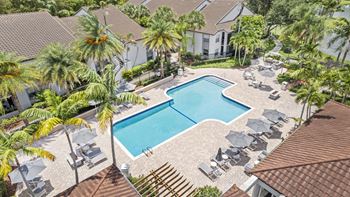 Resort-style swimming pool with sundeck